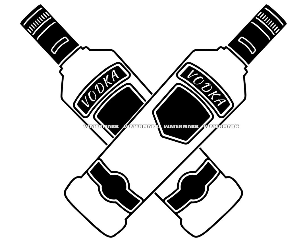 Vodka SVG 2 Vodka DXF, Vodka PNG, Vodka Clipart, Vodka Silhouette