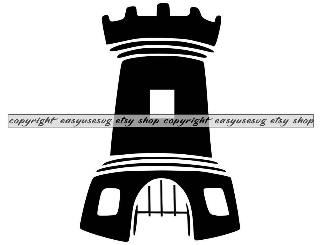 Castle Tower SVG 1 Castle Tower DXF Castle Tower PNG Castle Etsy