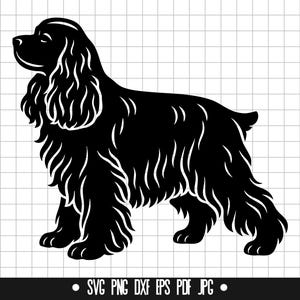 Cocker Spaniel SVG, Cocker Spaniel PNG, Cocker Spaniel DXF, Cocker Spaniel Silhouette, Cocker Spaniel Cut File, Cocker Spaniel Clipart