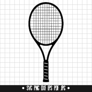 Tennisschläger SVG, Tennisschläger DXF, Tennisschläger PNG, Tennisschläger Schnittdatei, Clipart, digitale Datei, Silhouette, Sofort Download