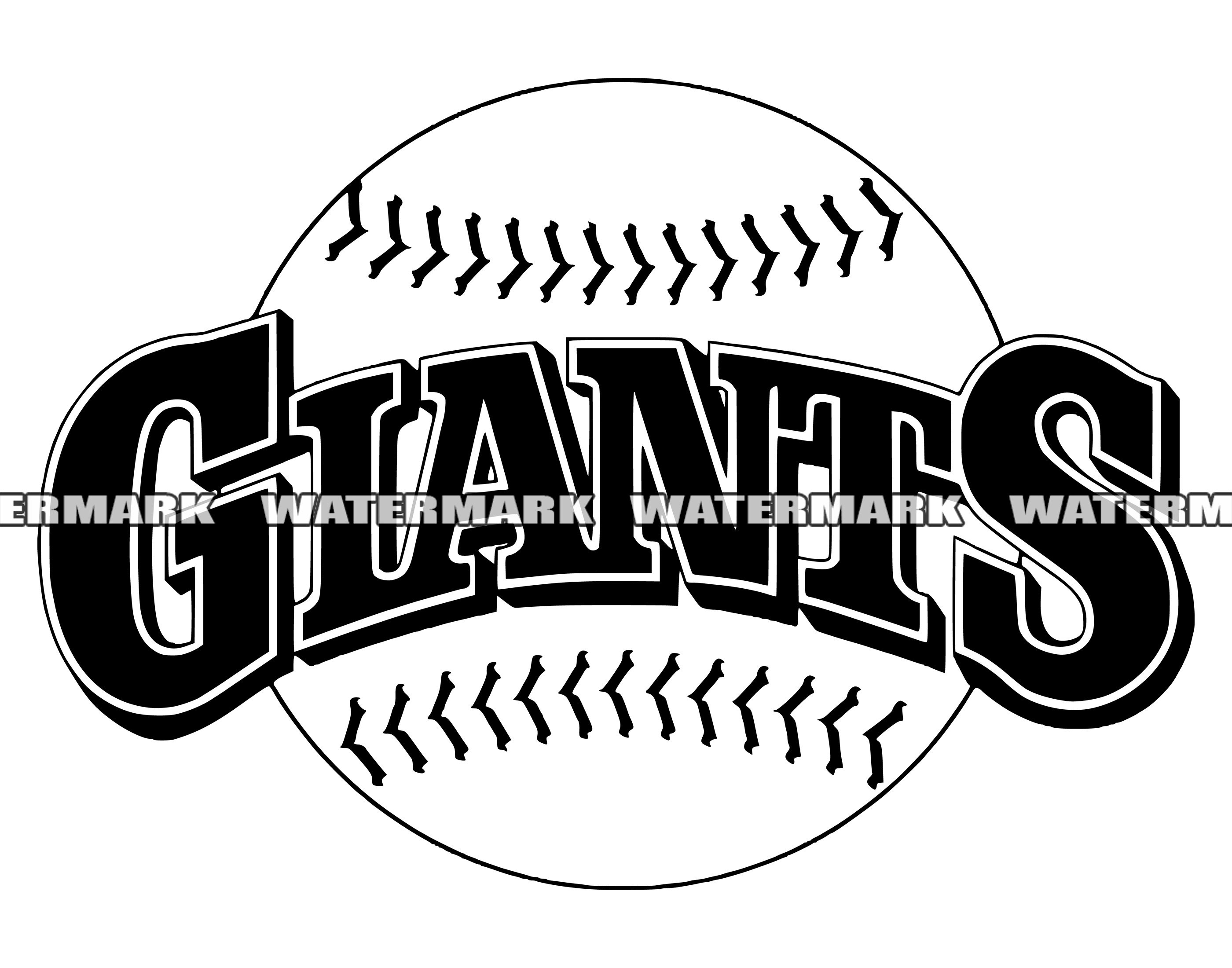 Giants Wavy Stacked Svg Go Giants Svg Giants Team Retro 