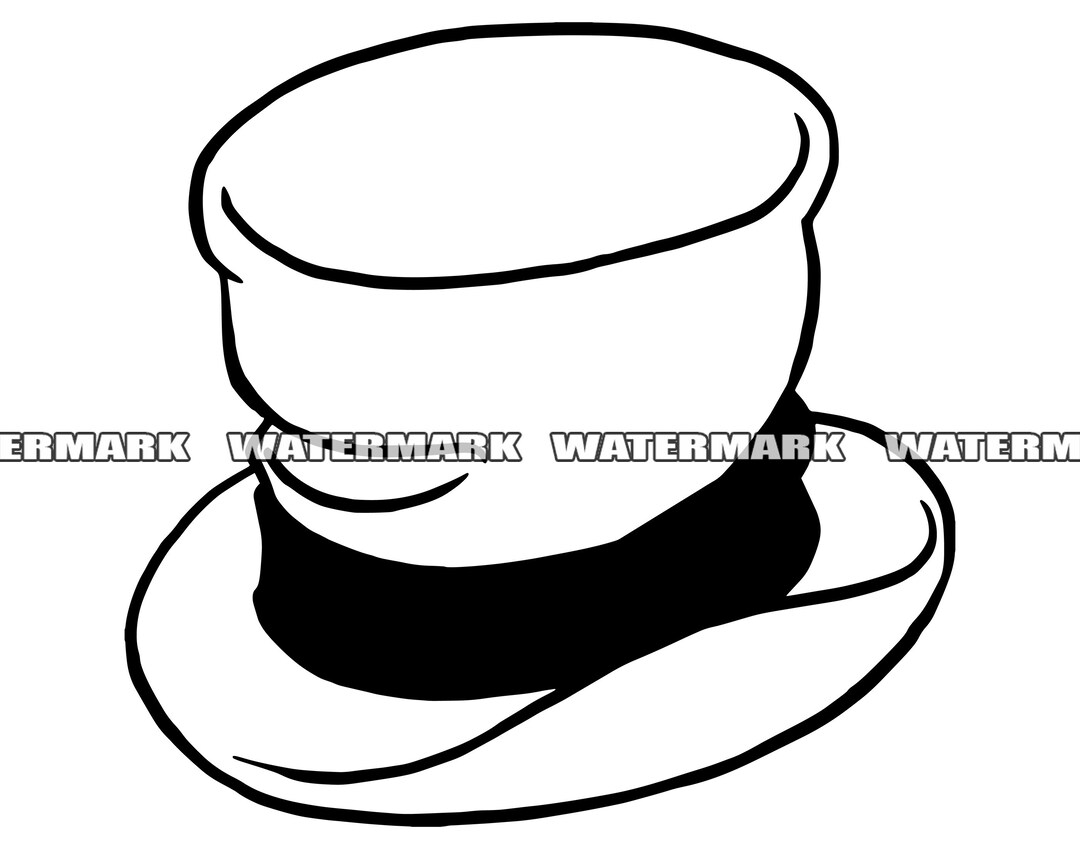 Top Hat SVG Top Hat Cut File Top Hat DXF Top Hat PNG Top Etsy