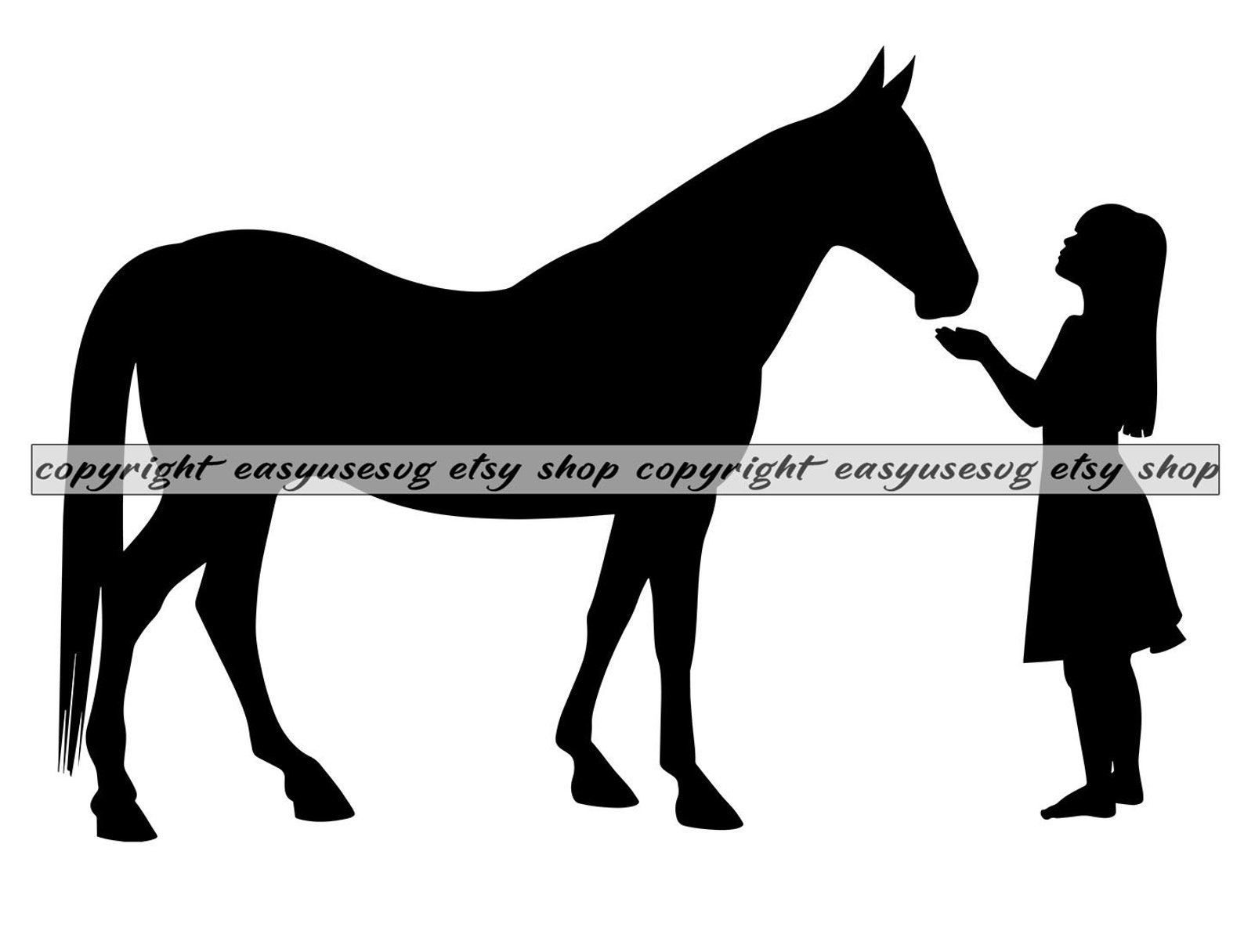 Horse and Girl SVG Girl Horse SVG Horse Love SVG Stable Etsy UK
