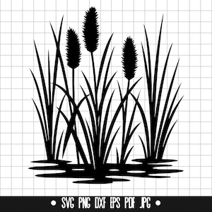 Cattail SVG, Cattail DXF, Cattail PNG, Cattail Cut File, Clipart, Digital File, Svg File, Silhouette, Instant Download