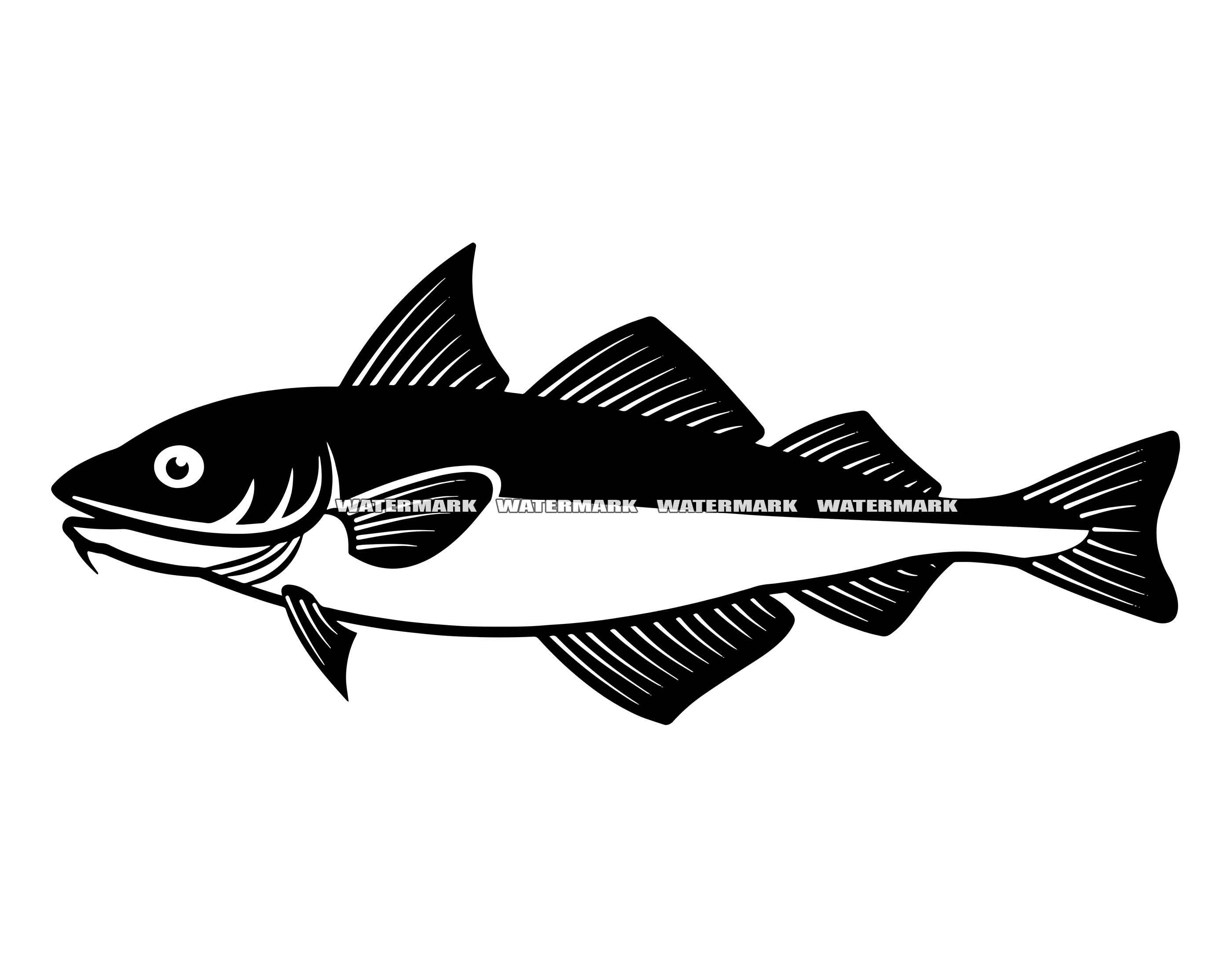 Fish Svg Haddock Svg Haddock Fish SVG Haddock DXF Haddock Etsy Canada