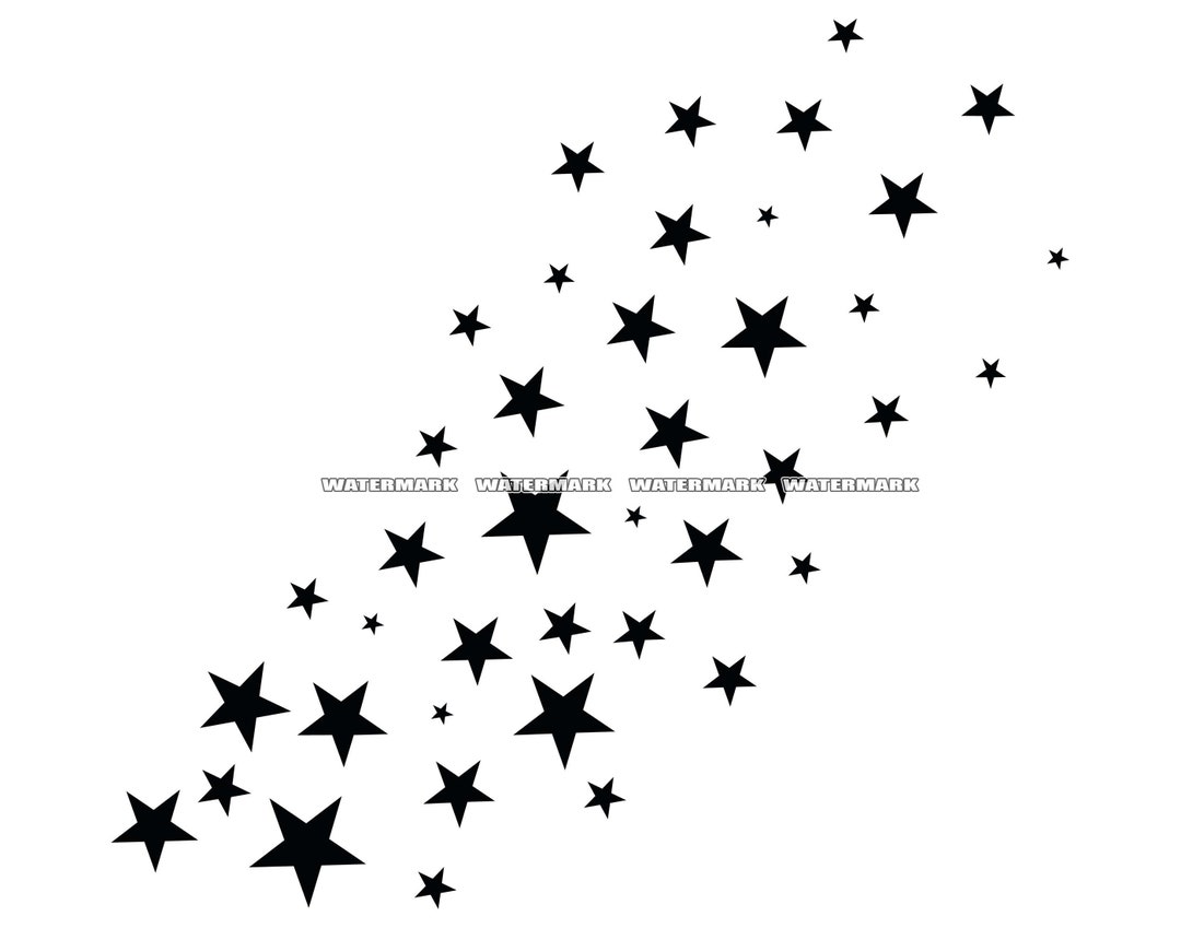 Star Shower SVG Star Shower DXF Star Shower PNG Star Shower Etsy