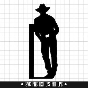 Cowboy SVG, Cowboy Cut File, Cowboy DXF, Cowboy PNG, Cowboy Clipart, Cowboy Silhouette, Cowboy Cricut