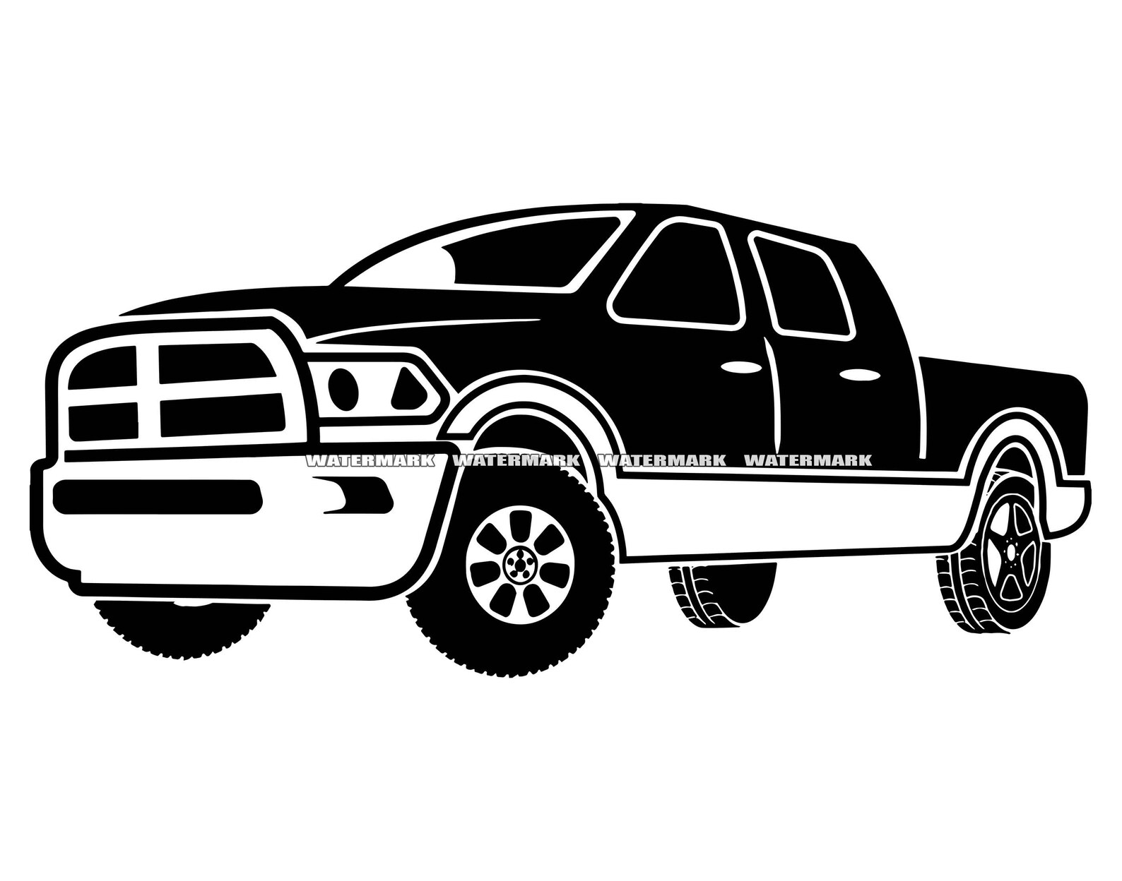 Pickup Truck SVG 1 Pickup Truck DXF Pickup Truck (Instant Download) Etsy