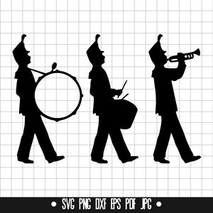 Marschkapelle SVG, Marschkapelle Schnittdatei, Marschkapelle DXF, Marschkapelle PNG, Marschkapelle Clipart, Blaskapelle Silhouette