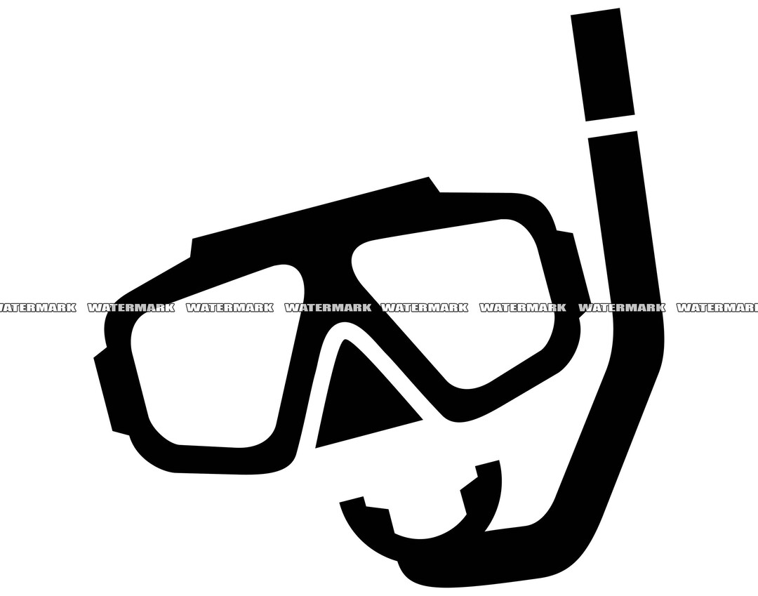 Snorkel Mask Svg 2 Diving Mask Svg Scuba Diving SVG Etsy