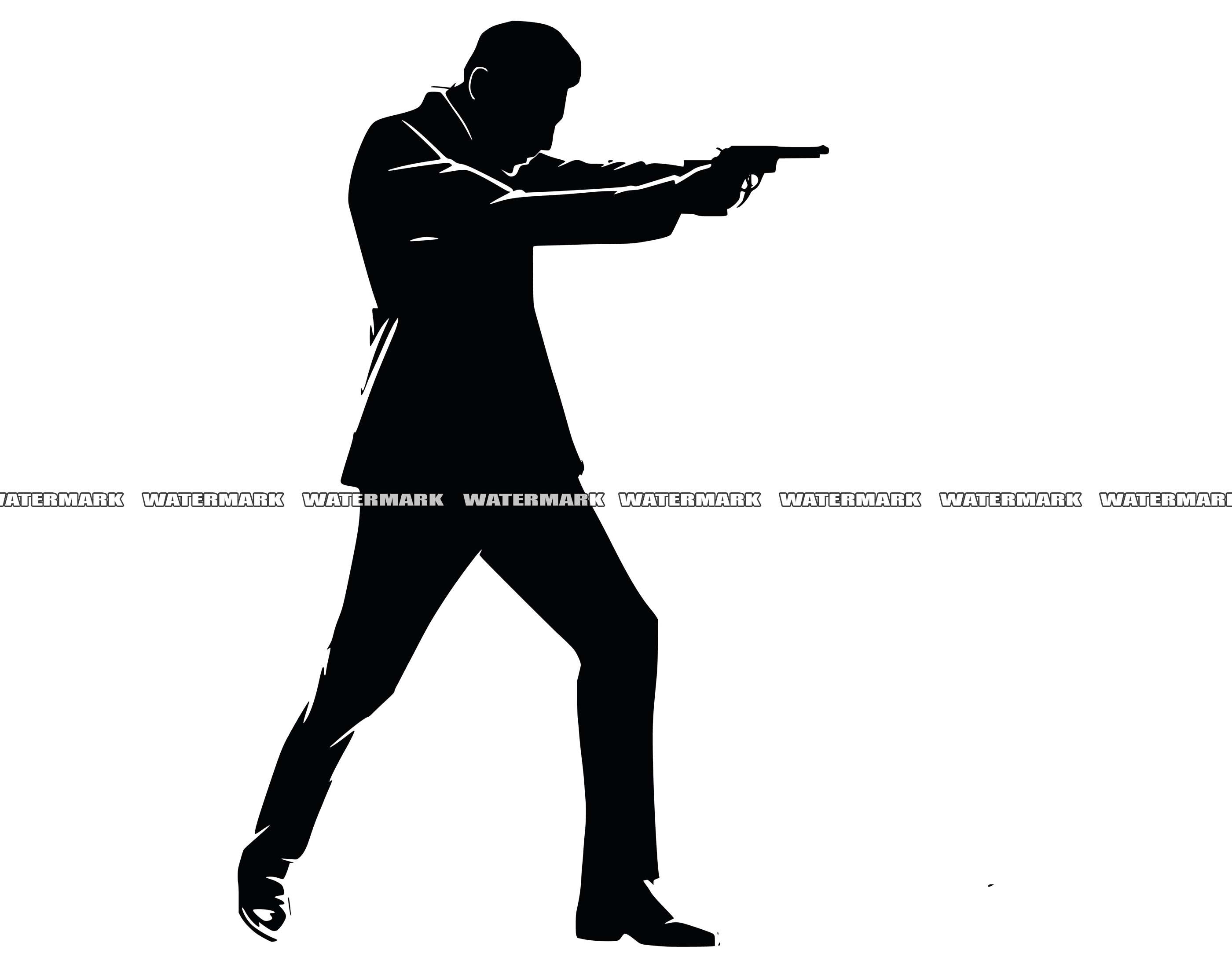 Man With a Gun SVG Man With a Gun Cut File Man With a Gun Etsy