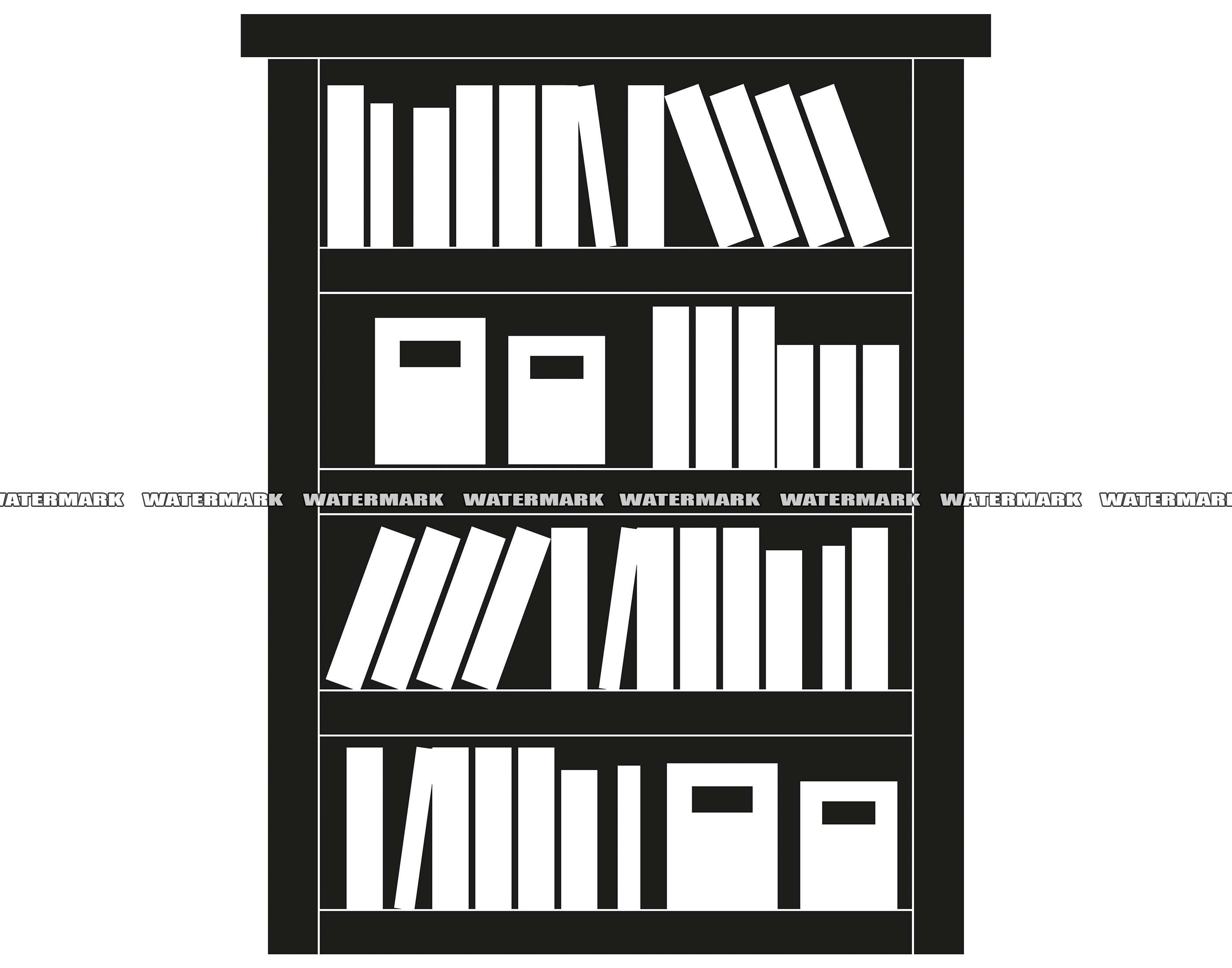 Bookshelf SVG Bookshelf Cut File Bookshelf DXF Bookshelf Etsy