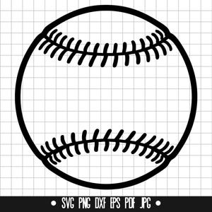 Baseball SVG, Baseball DXF, Baseball PNG, Baseball Cut File, Clipart, Digital File, Svg File, Silhouette, Instant Download