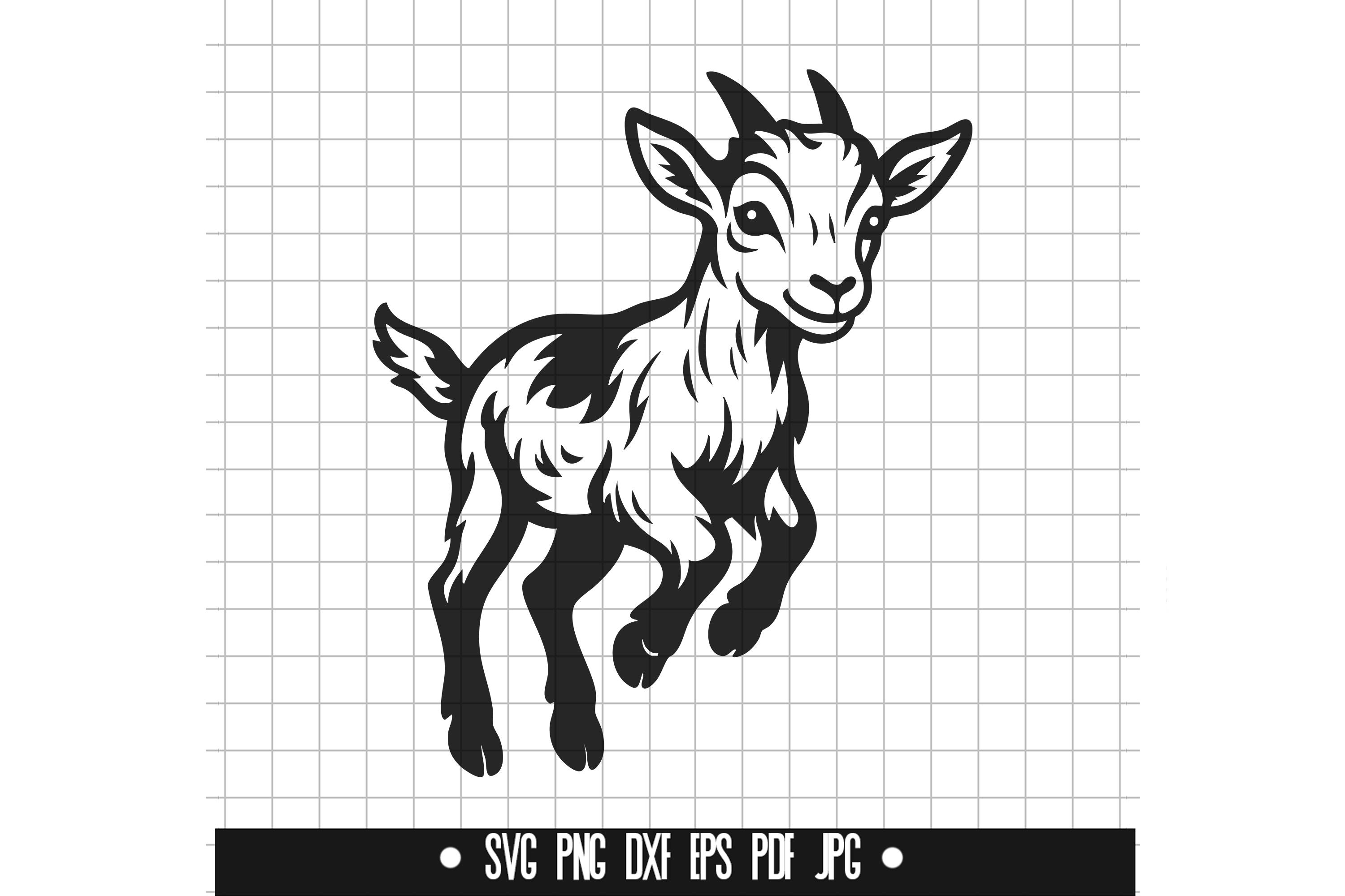 Baby Goat SVG, Kid Goat DXF, Cute Goat PNG, Goat Cut File, Clipart ...