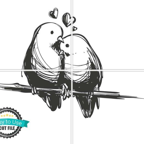 Birds in love SVG, Couple Birds SVG, Birds couple SVG, Bird Couple svg