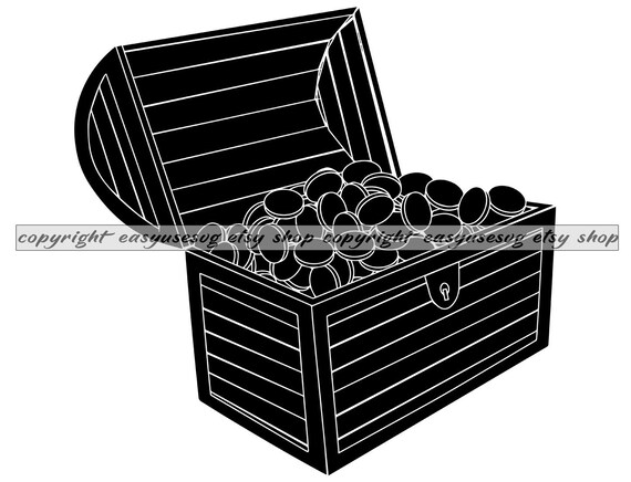 Treasure Chest SVG 1 Treasure Chest DXF Treasure Chest PNG | Etsy