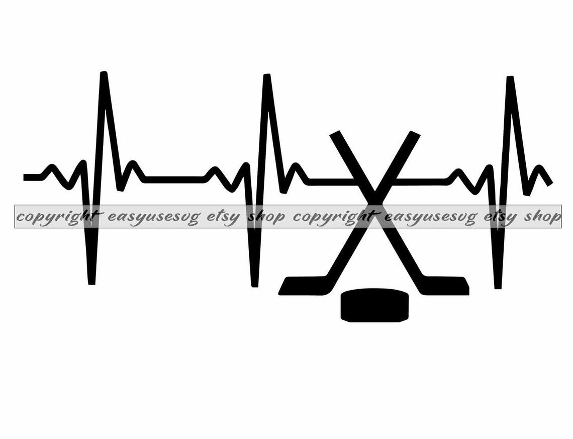 Hockey SVG Hockey EKG Svg Hockey Heartbeat SVG Hockey Clip Etsy Canada