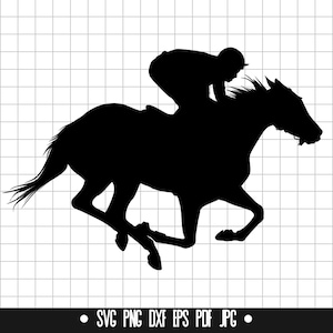 Paardenrennen silhouet SVG, paardenrennen silhouet DXF, paardenrennen silhouet PNG, bestand knippen, clipart, digitaal bestand, Instant Download