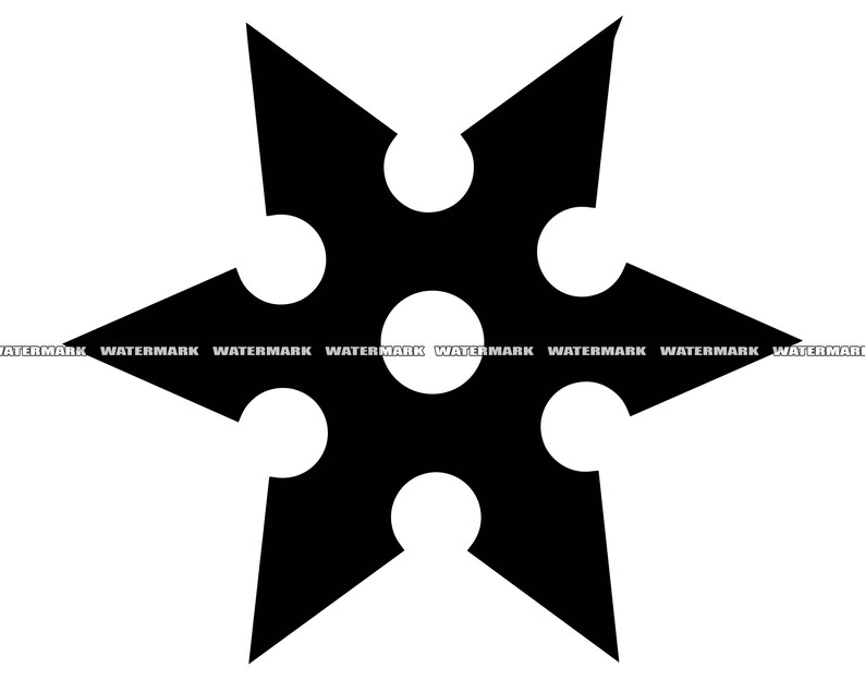 Throwing Star SVG, Throwing Star Cut File, Throwing Star DXF, Throwing