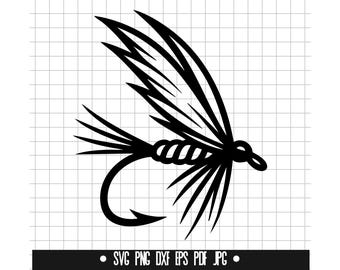 Fly Fishing Lure SVG, Fly Fishing Lure DXF, Fly Fishing Lure PNG, Fly Fishing Lure Cut File, Clipart, Digital File, Svg File, Silhouette