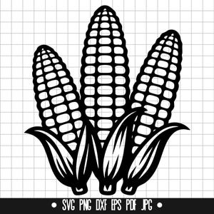 Maize SVG, Corn Clipart, Corn PNG, Corn Cut File, Clipart, Digital File, Svg File, Silhouette, Instant Download