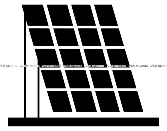 solar energy clipart black and white