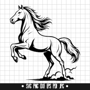 Running Horse SVG, Running Horse DXF, Running Horse PNG, Running Horse coupe fichier, Clipart, fichier numérique, Silhouette, téléchargement immédiat