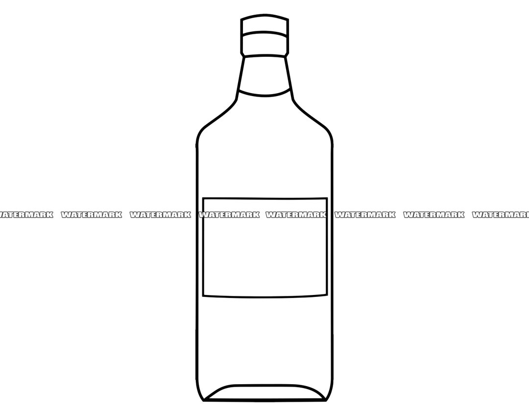 Botella de alcohol SVG, archivo de corte de botella de alcohol, botella ...