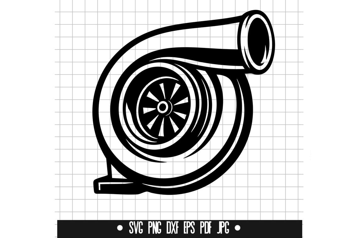 Turbocharger SVG, Turbo Engine DXF, Car Turbo PNG, Boost Cut File ...