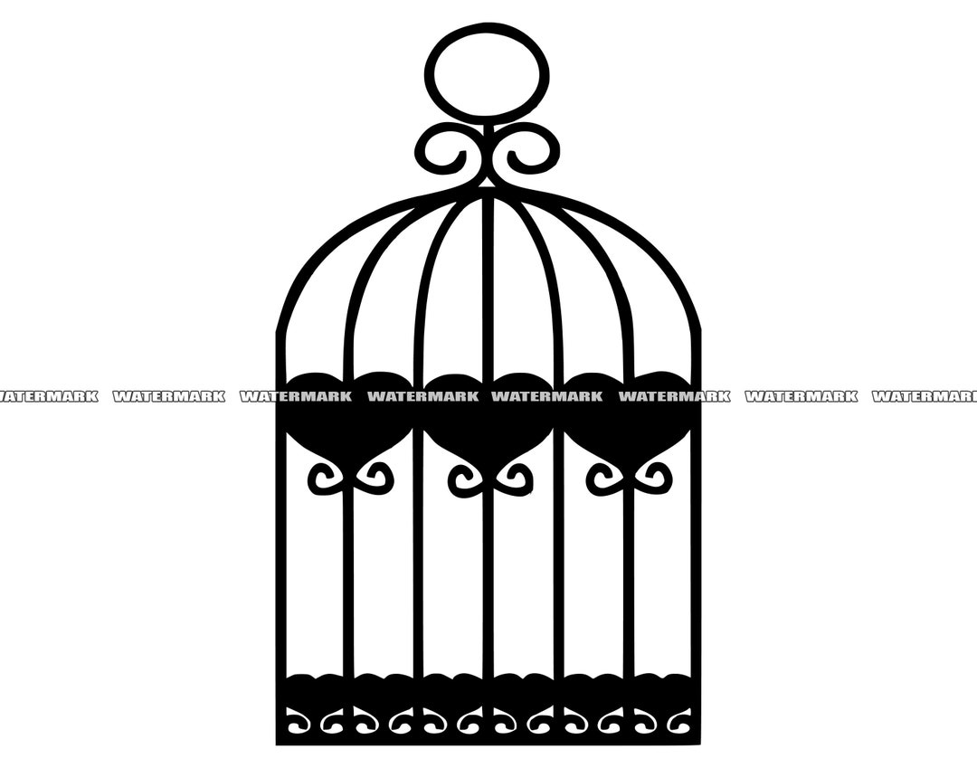 Birds Cage SVG Birds Cage Cut File Birds Cage DXF Birds Etsy
