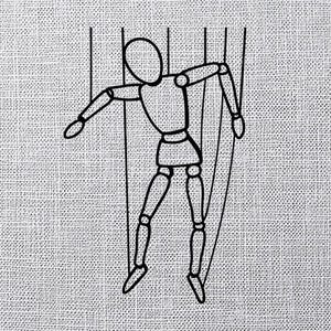 Dirct Line Puppet Puppet SVG, Puppet DXF, Puppet PNG, Puppet Cut File, Clipart, Digital ...