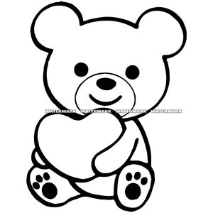 Teddy Bear SVG, Teddy Bear DXF, Teddy Bear PNG, Teddy Bear Clipart, Teddy Bear Silhouette, Teddy Bear Cut File, Teddy Bear Logo