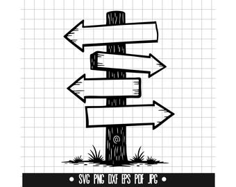 Destination Sign SVG, Destination Arrow Svg, Sign Post Template Svg ...