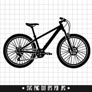 Mountainbike SVG, Fahrrad Silhouette SVG, geschnitten Datei, Fahrrad Reiter Clipart, digitaler Download