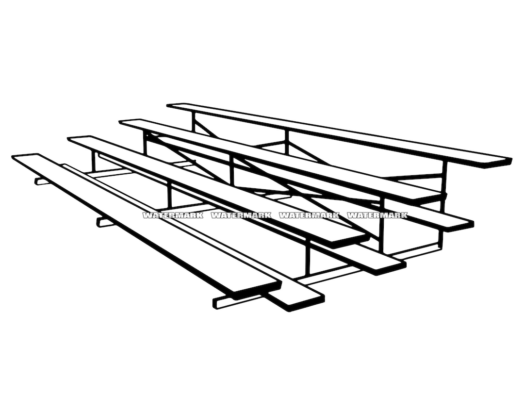 Bleachers SVG Bleachers Cut File Bleachers DXF Bleachers Etsy