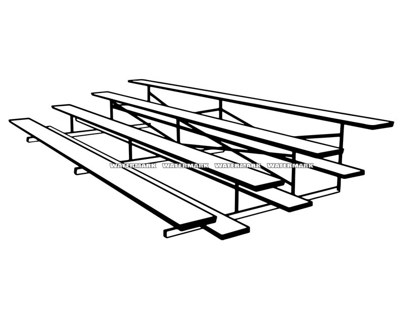 Bleachers SVG Bleachers Cut File Bleachers DXF Bleachers Etsy