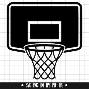 Panier de basket-ball SVG, panier de basket-ball DXF, panier de basket-ball PNG, cerceau de coupe, Clipart, fichier numérique, fichier Svg, Silhouette, téléchargement immédiat