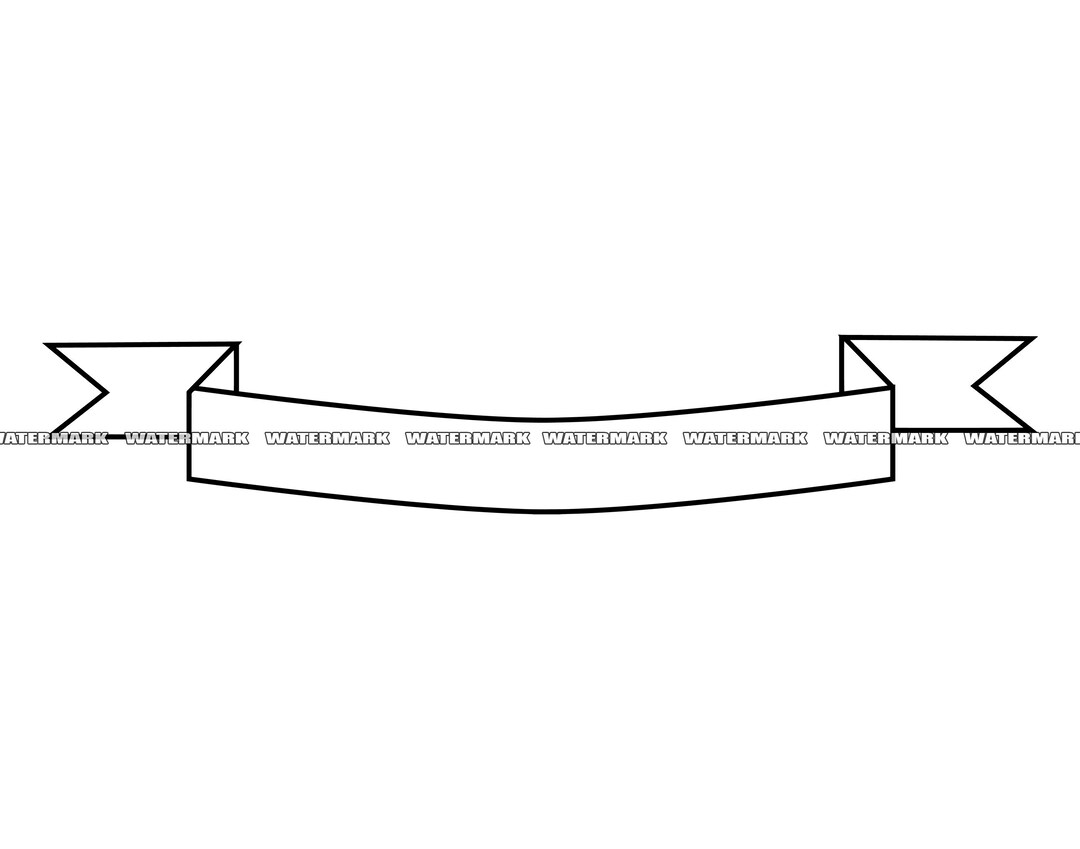 Ribbon Banner SVG Ribbon Banner Cut File Ribbon Banner DXF - Etsy