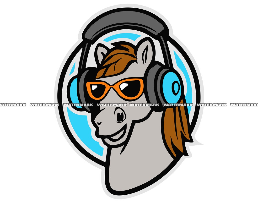 Horse With Headphone and Glasses SVG 1 Communication Sun Etsy