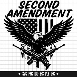 Segunda Emenda Svg, Águia Svg, Direitos às Armas Svg, Patriótico Svg, EUA Svg, Bandeira Americana Svg, Rifle Svg