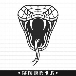 Snake Head SVG, Snake Head DXF, Snake Head PNG, Snake Head gesneden bestand, clipart, digitaal bestand, SVG-bestand, silhouet, Instant Download
