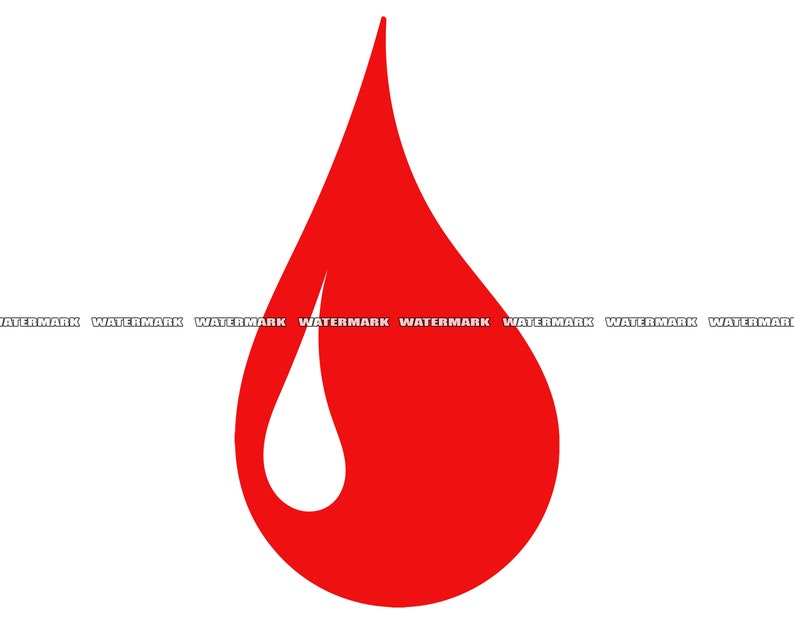 Blood Drop SVG, Blood Drop Cut File, Blood Drop DXF, Blood Drop PNG, Blood Drop Clipart, Blood Drop Silhouette image 1