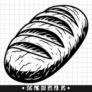 Rond brood SVG, rustiek brood DXF, ambachtelijk brood PNG, bakkerij clipart, gesneden bestand, SVG-bestand, digitale download
