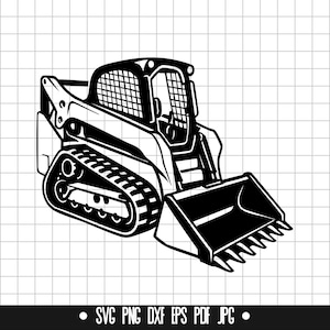 Track Skid Steer Svg, Skid Steer Svg, Skid Steer Clipart, Track Loader Svg, Svg Cut File, Construction Svg, Svg for Cricut