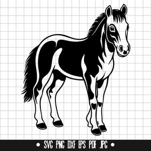Cheval Svg, Svg debout cheval, ferme cheval, Svg des cliparts cheval, cheval Animal Svg, Svg équin, cheval de campagne Svg, cheval couper fichier Svg