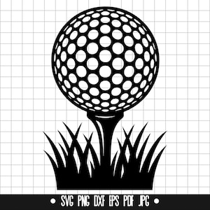 Golf Ball SVG, Golf Tee DXF, Golf PNG, Golf Cut File, Clipart, Digital File, Svg File, Silhouette, Instant Download
