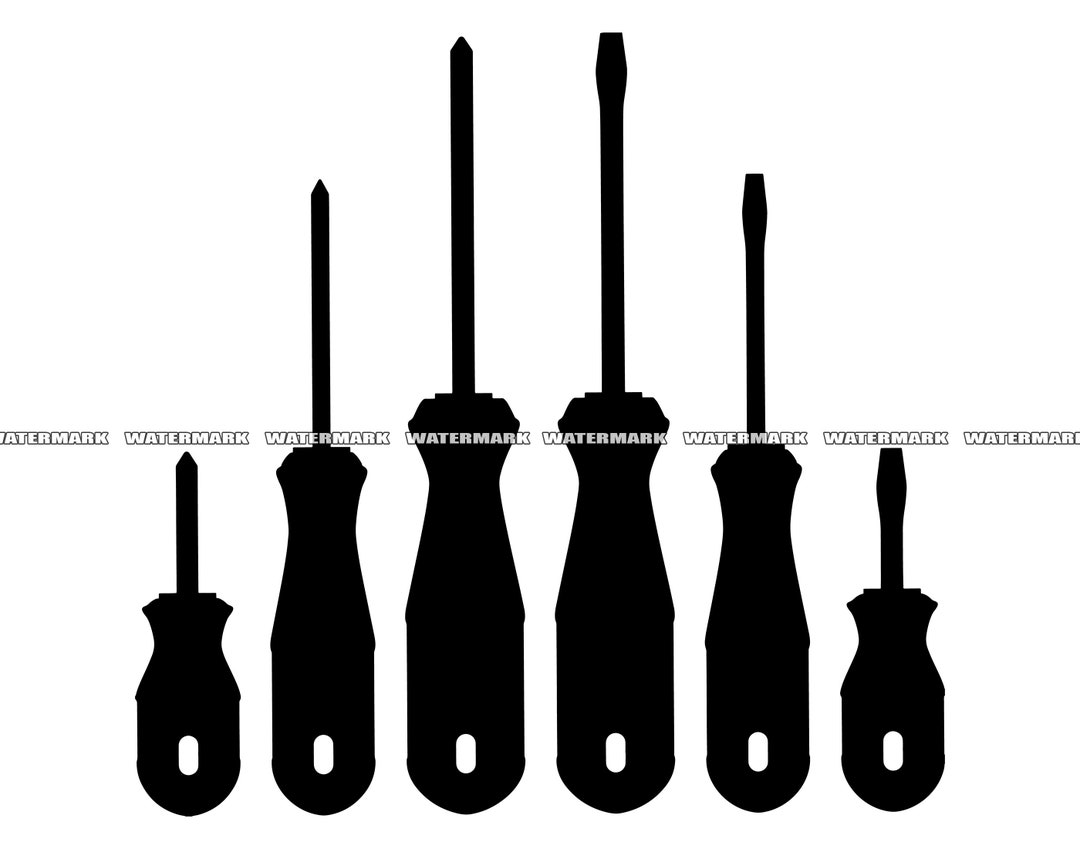 Screwdrivers SVG Cut File DXF PNG Clipart Silhouette Etsy