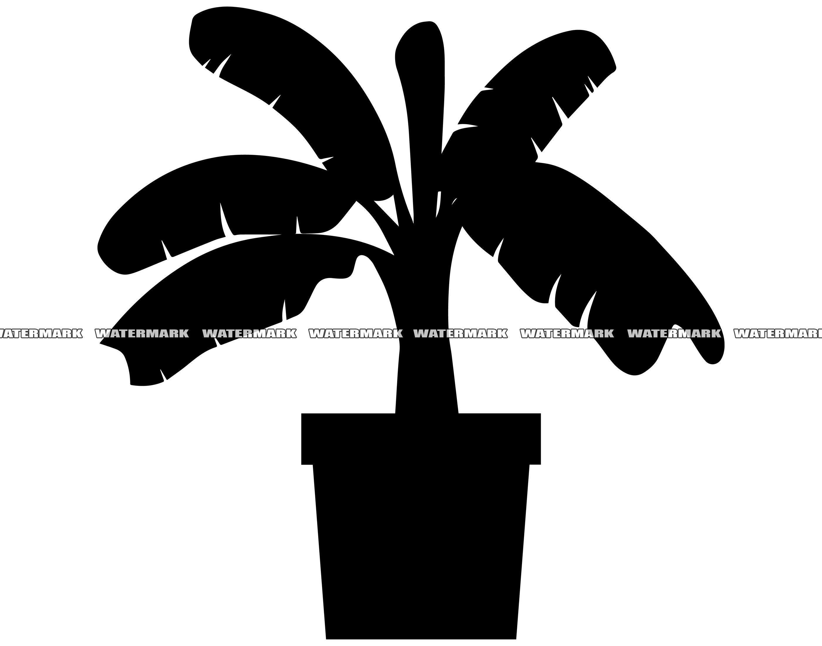 Banana Tree SVG Banana Tree Cut File Banana Tree DXF Banana Etsy México