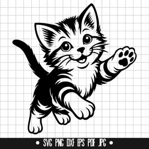 Kitten Svg, Kitten Paw Svg, kitten spelen Svg, kitten gezicht Svg, kitten Clipart Svg, kitten springen Svg, kitten schattig Svg