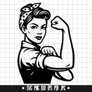 Wir können es schaffen SVG, starke Frau SVG, feministische PNG, feministische Schnittdatei, Clipart, digitale Datei, SVG, Silhouette, Sofort Download